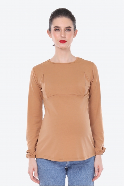 Vella Blouse In Caramel